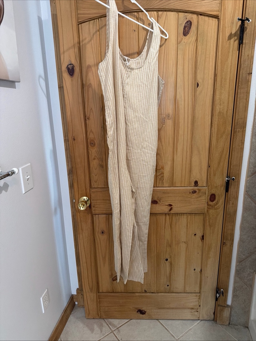 NWT Marine Layer Sydney Beach Jumpsuit in Natural Stripe - Size Large - Picture 9 of 11